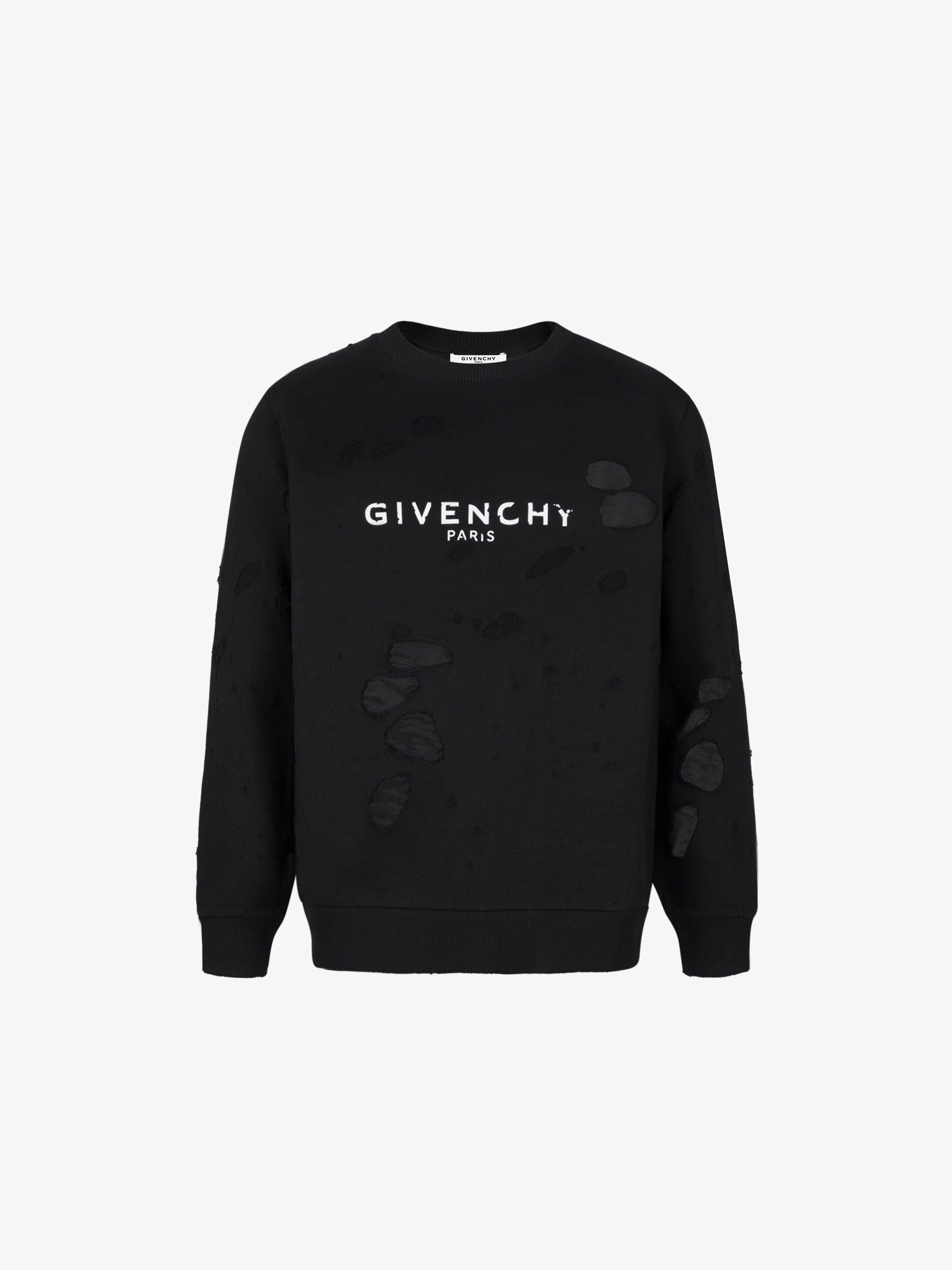 Givenchy PARIS destroyed sweatshirt | GIVENCHY Paris