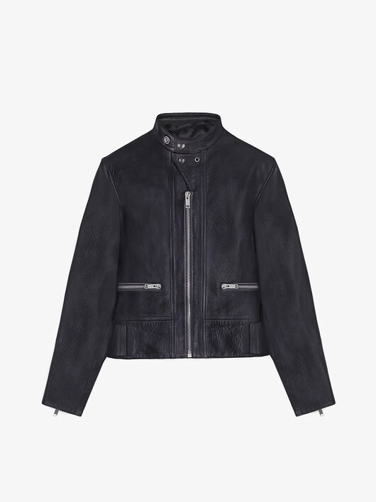 GIVENCHY jacket in leather with metallic details | GIVENCHY Paris