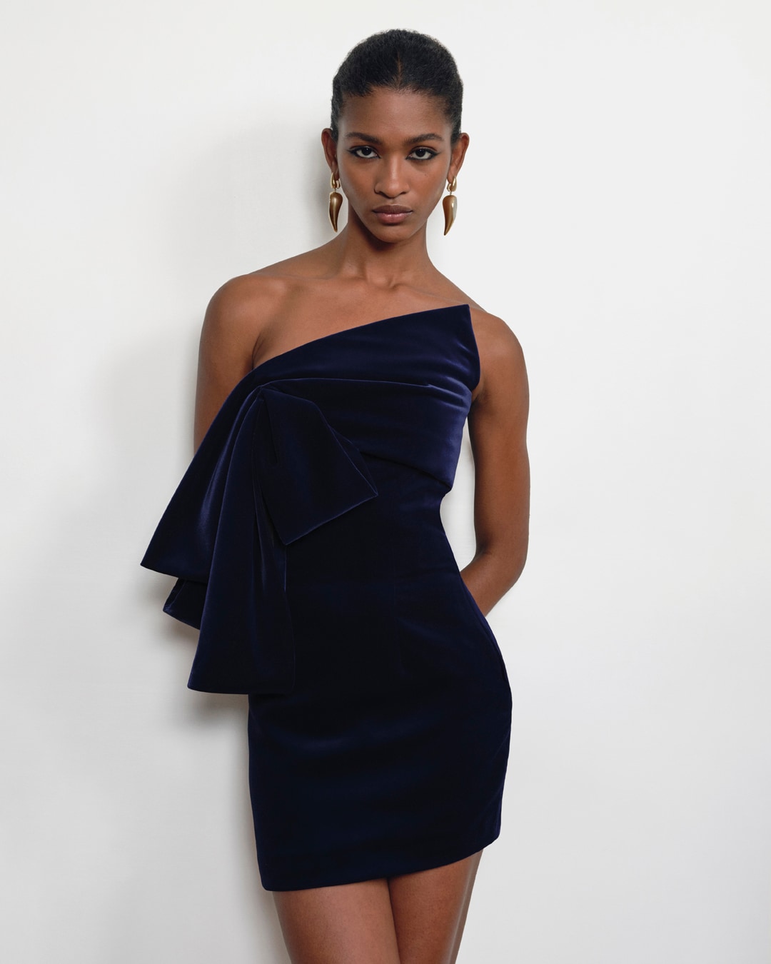 Draped dress in jersey