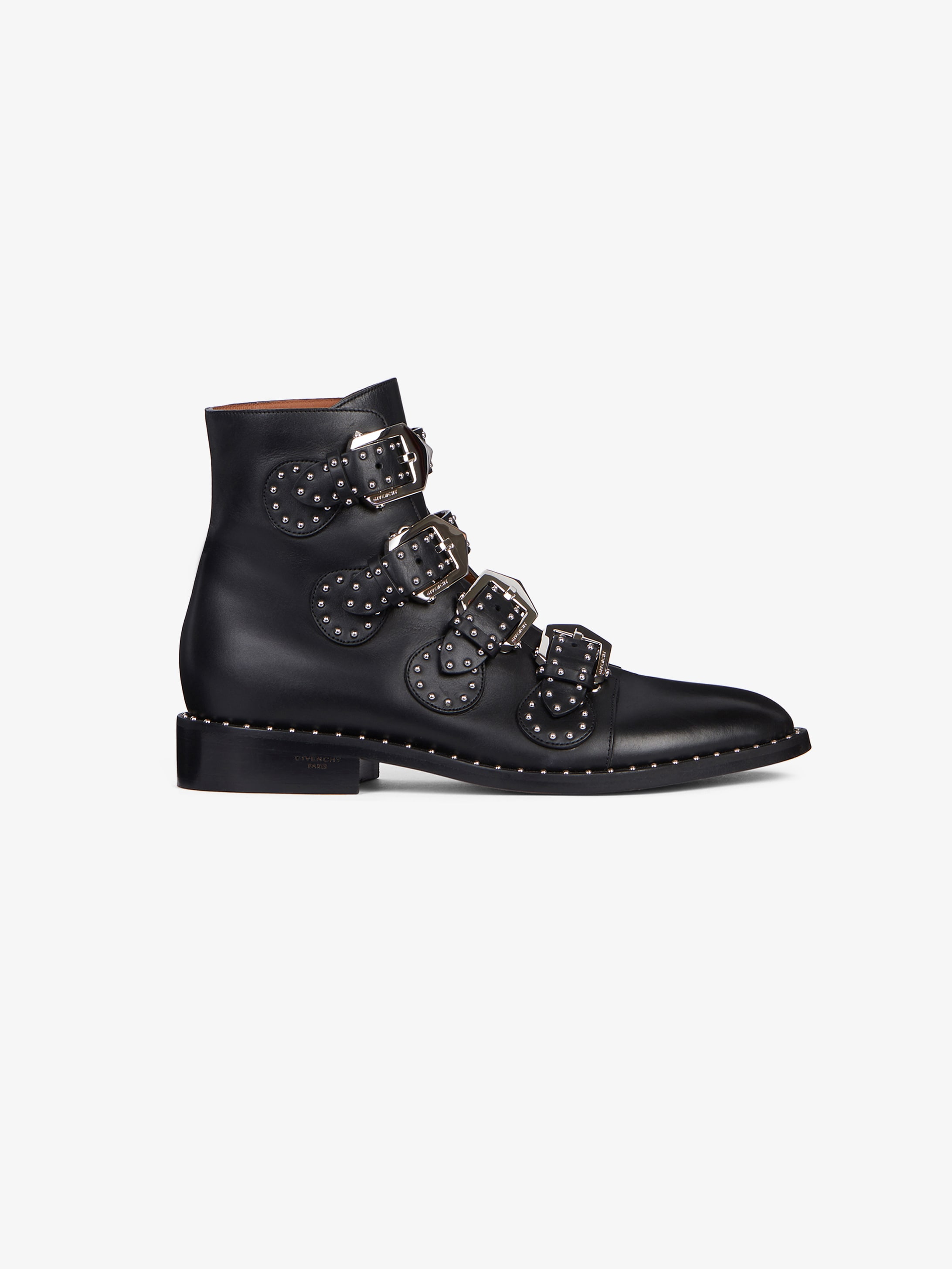 givenchy studded buckle boots