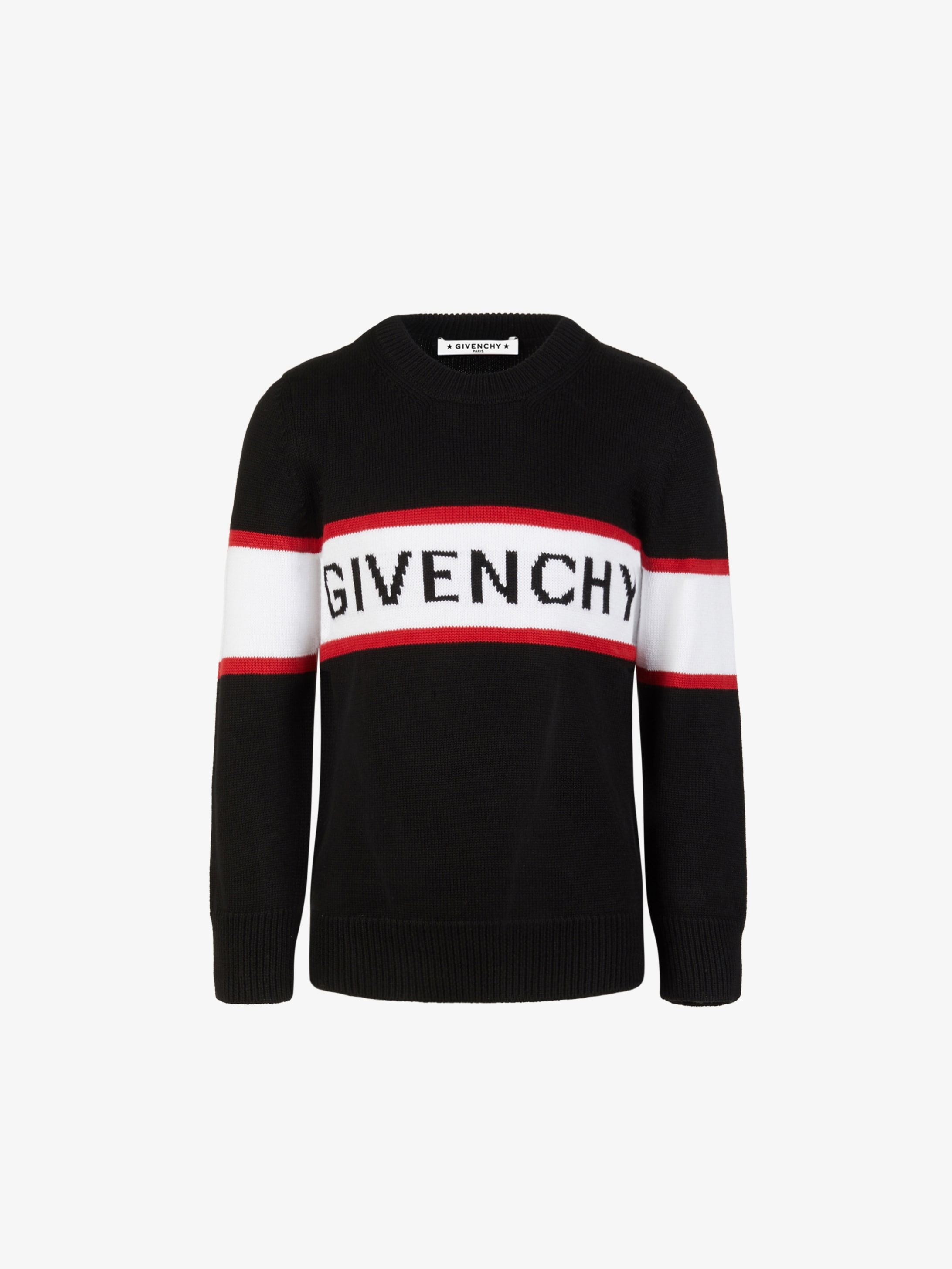 GIVENCHY band three-colored sweater 