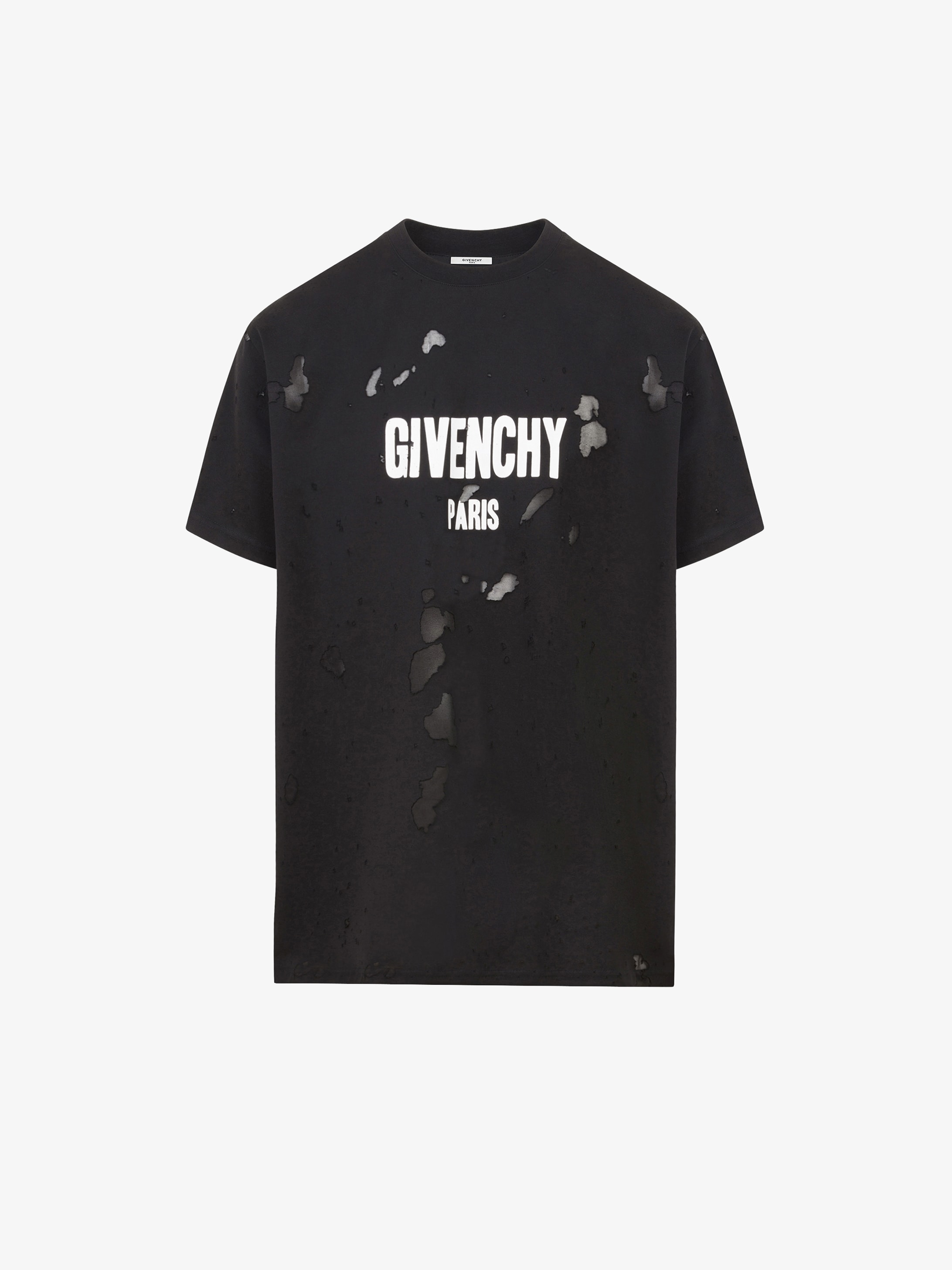Givenchy PARIS destroyed oversized t 