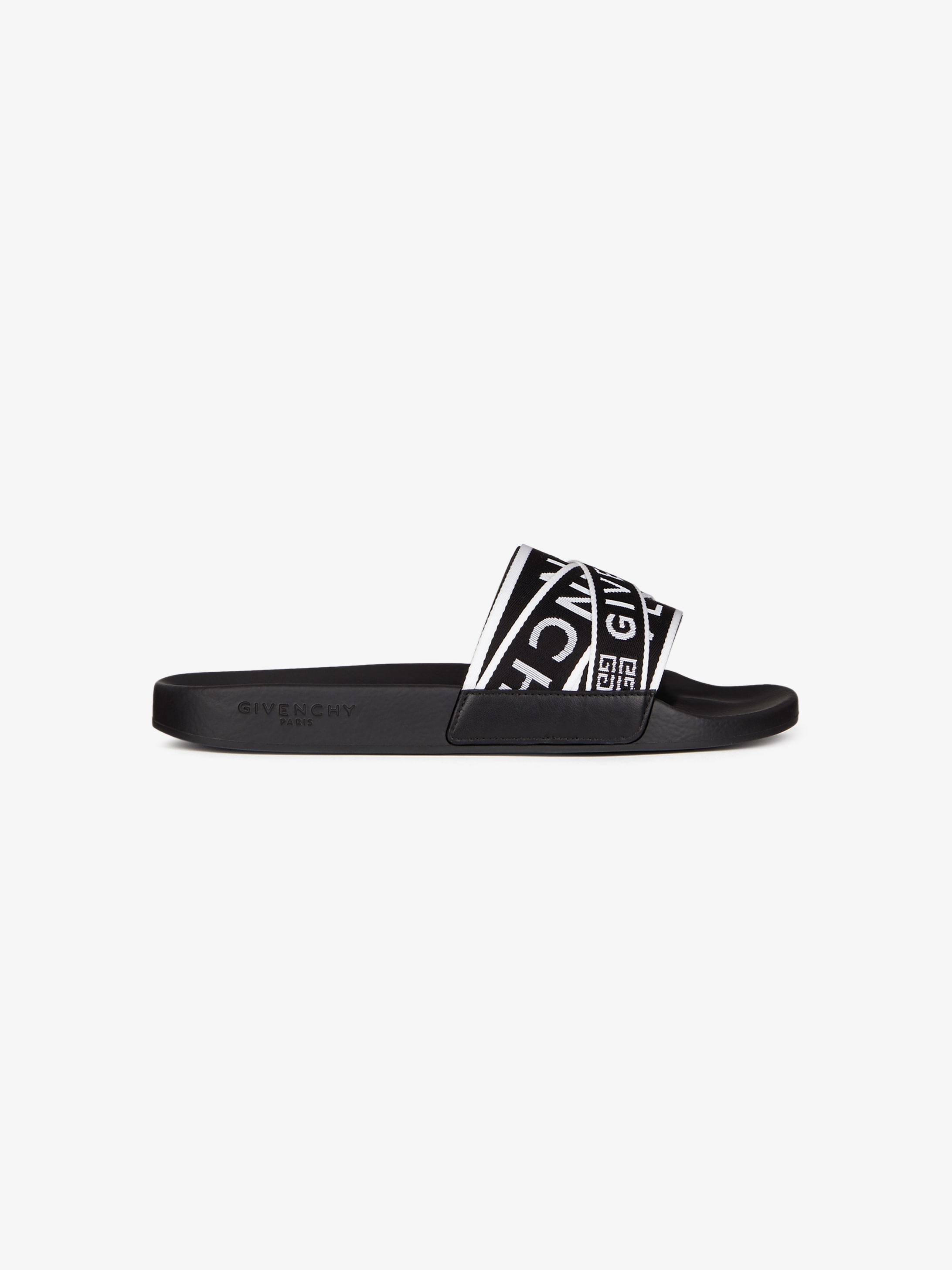 GIVENCHY 4G webbing sandals in rubber 