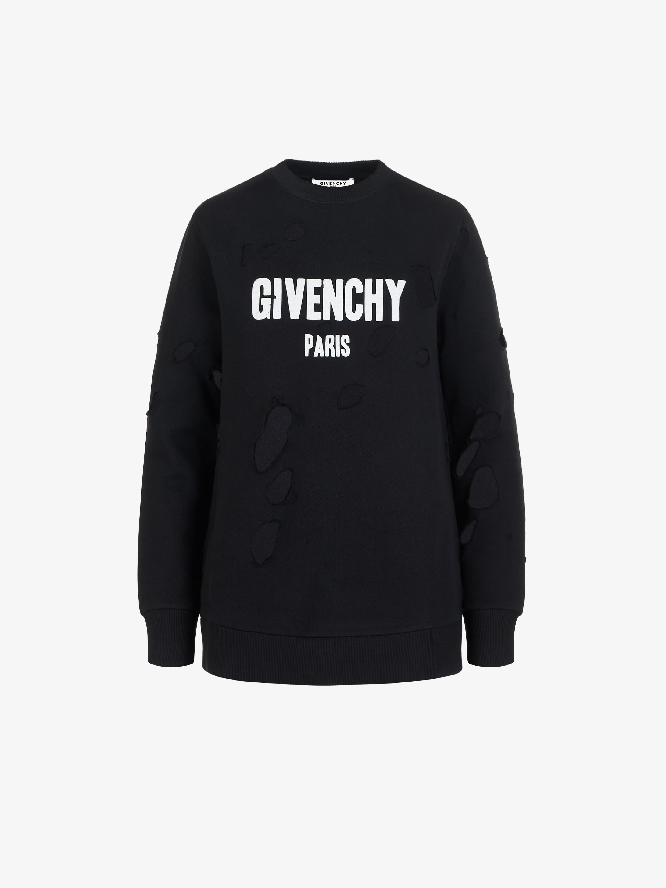 givenchy black ripped hoodie