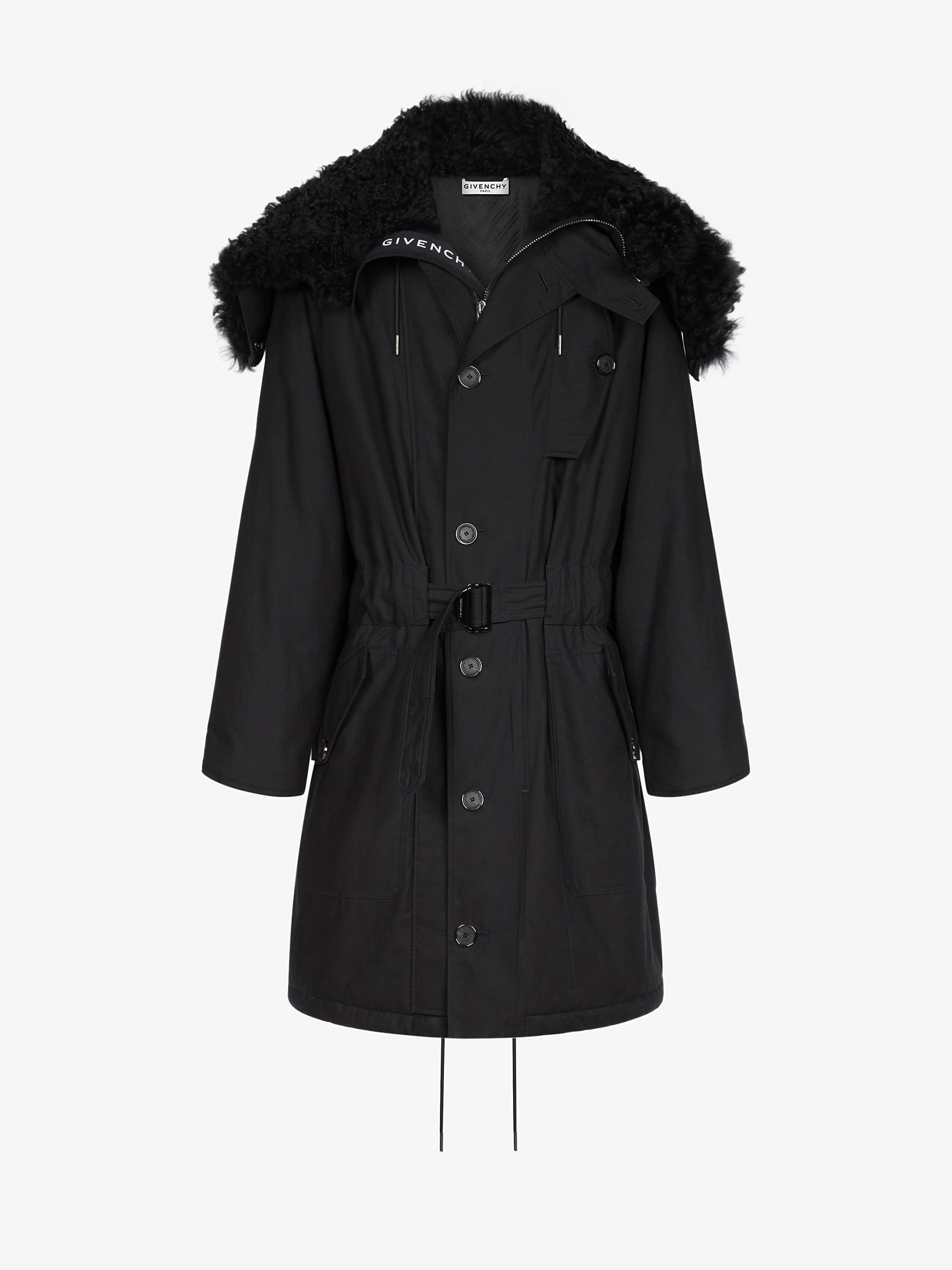 Hooded parka in sheep lining | GIVENCHY 