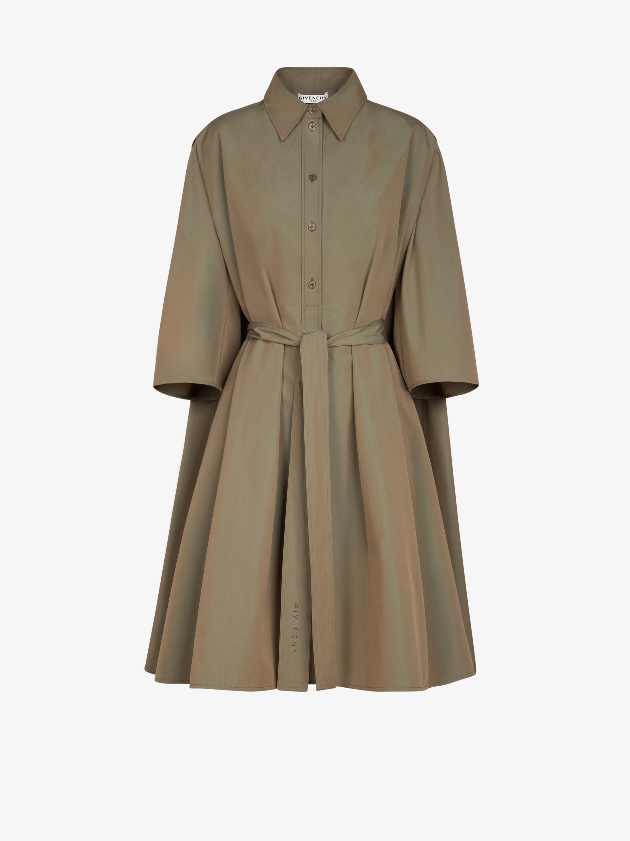 belted shirt dress