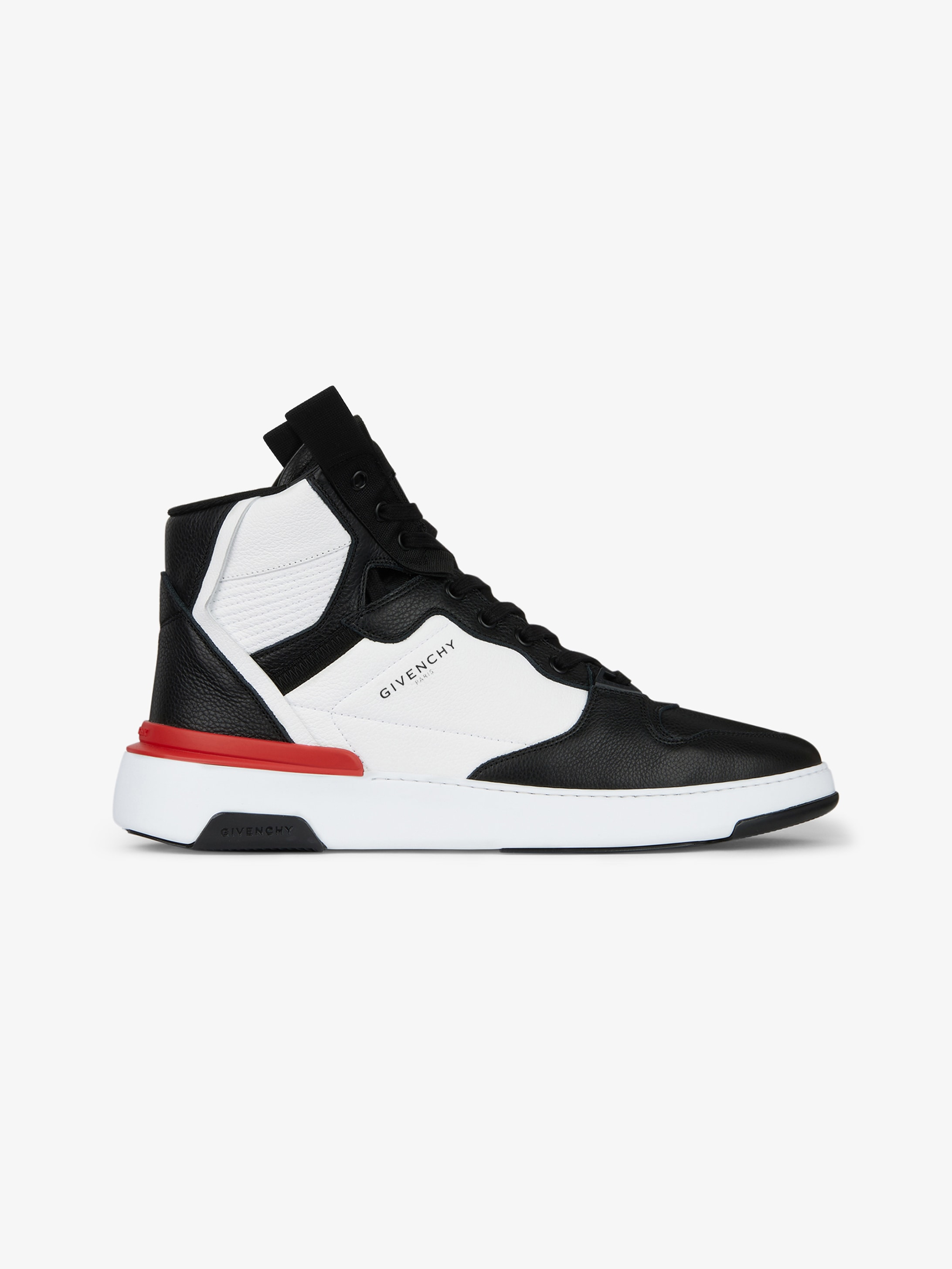 Two-toned WING high-top sneakers in 