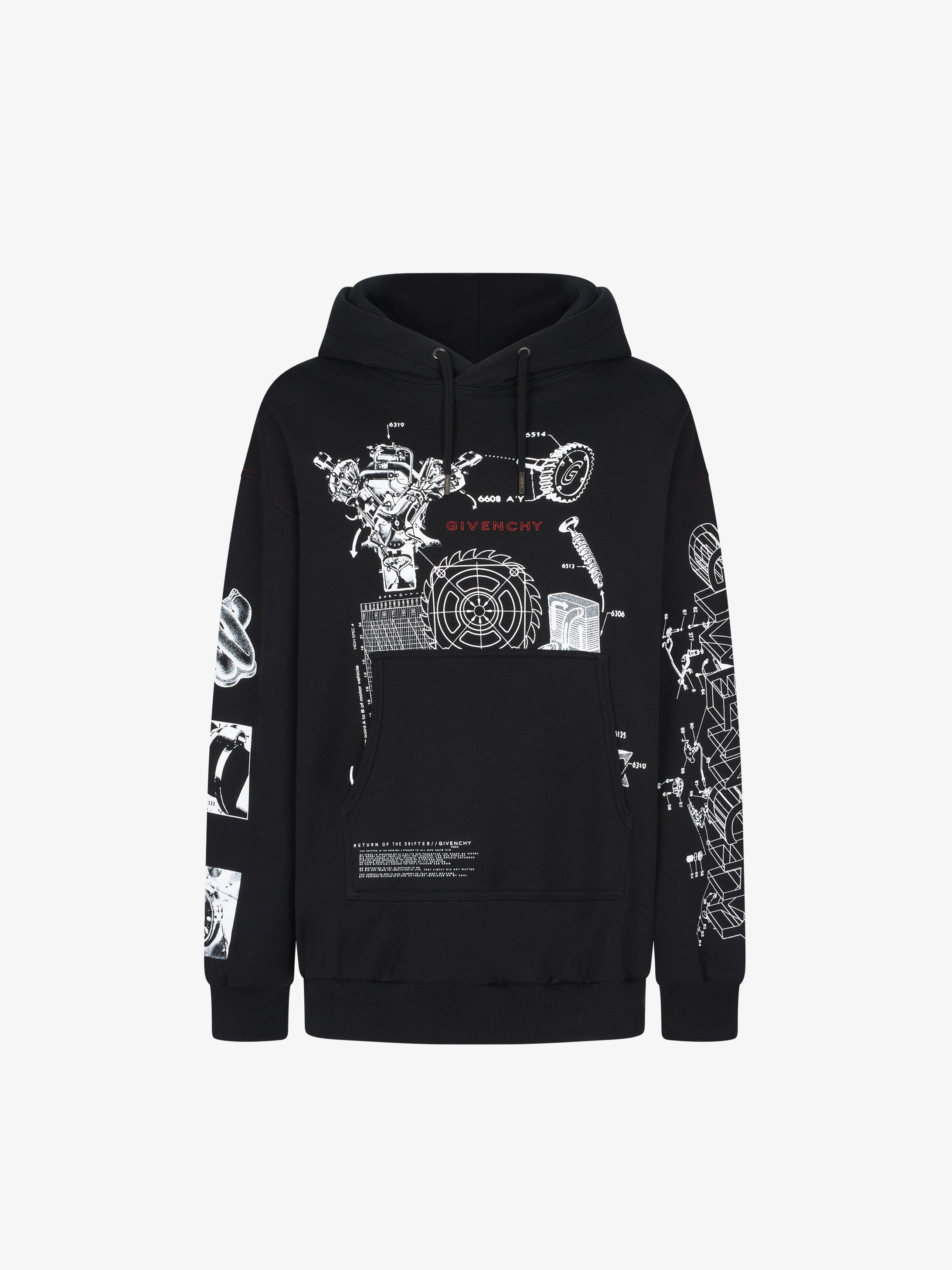 GIVENCHY Schematics oversized hoodie | GIVENCHY Paris