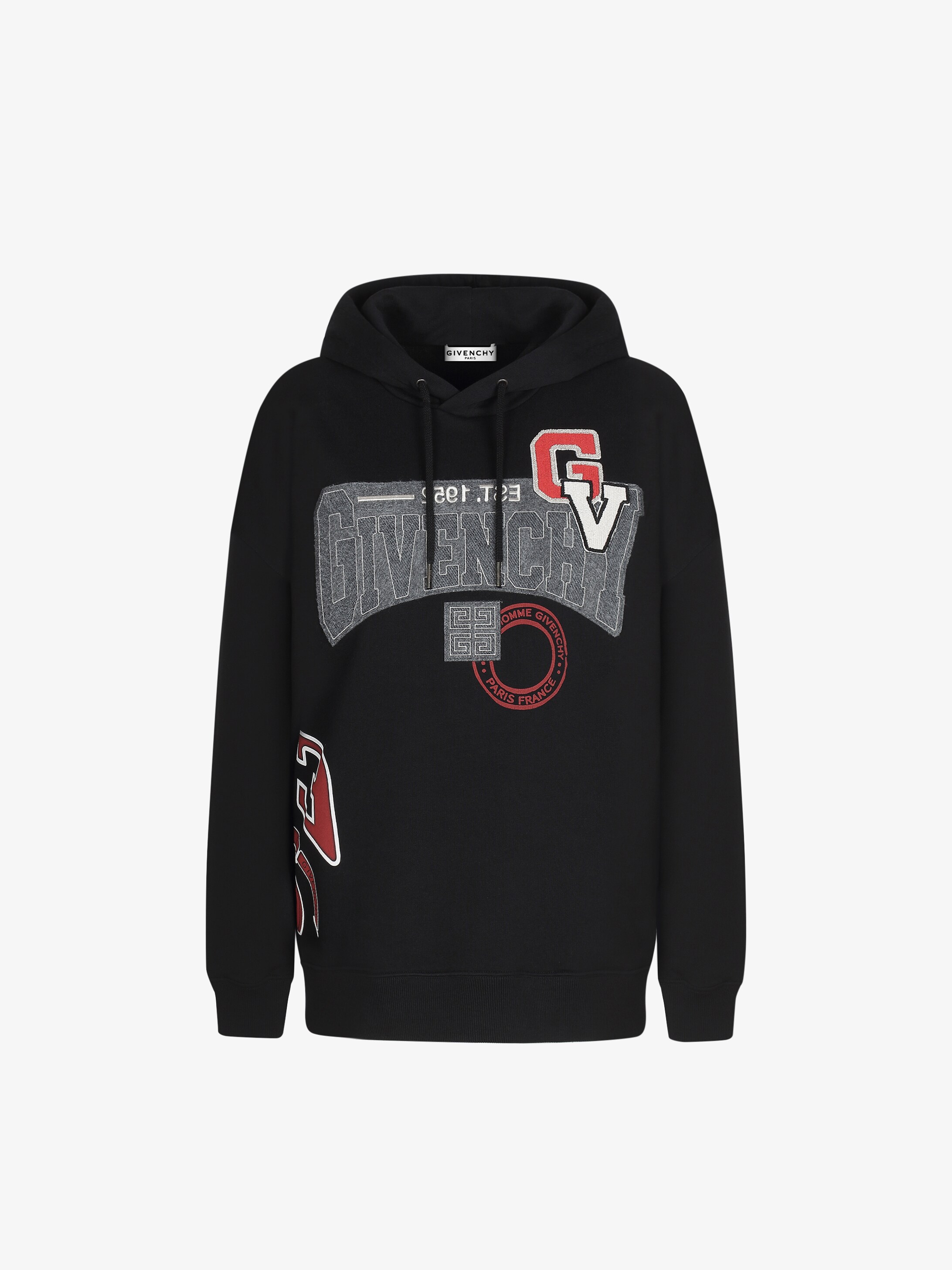 givenchy red ripped hoodie