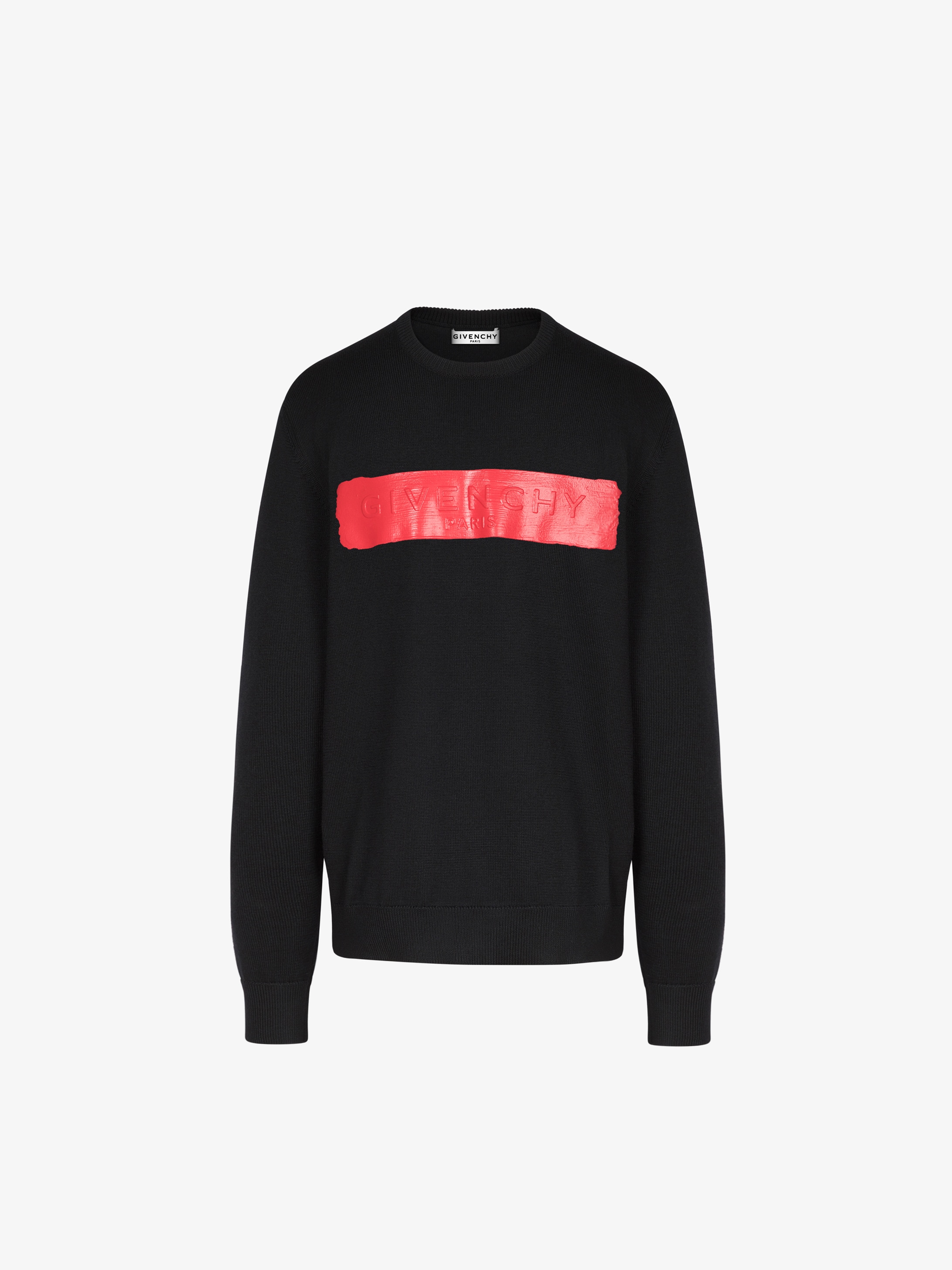 black white and red givenchy sweater